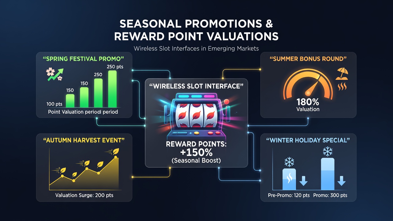 Analytics dashboard displaying reward point valuation changes during a seasonal promotion period on wireless slot platforms