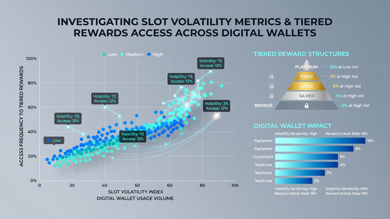Analytics dashboard showing correlations between slot volatility levels and digital wallet reward tier progression