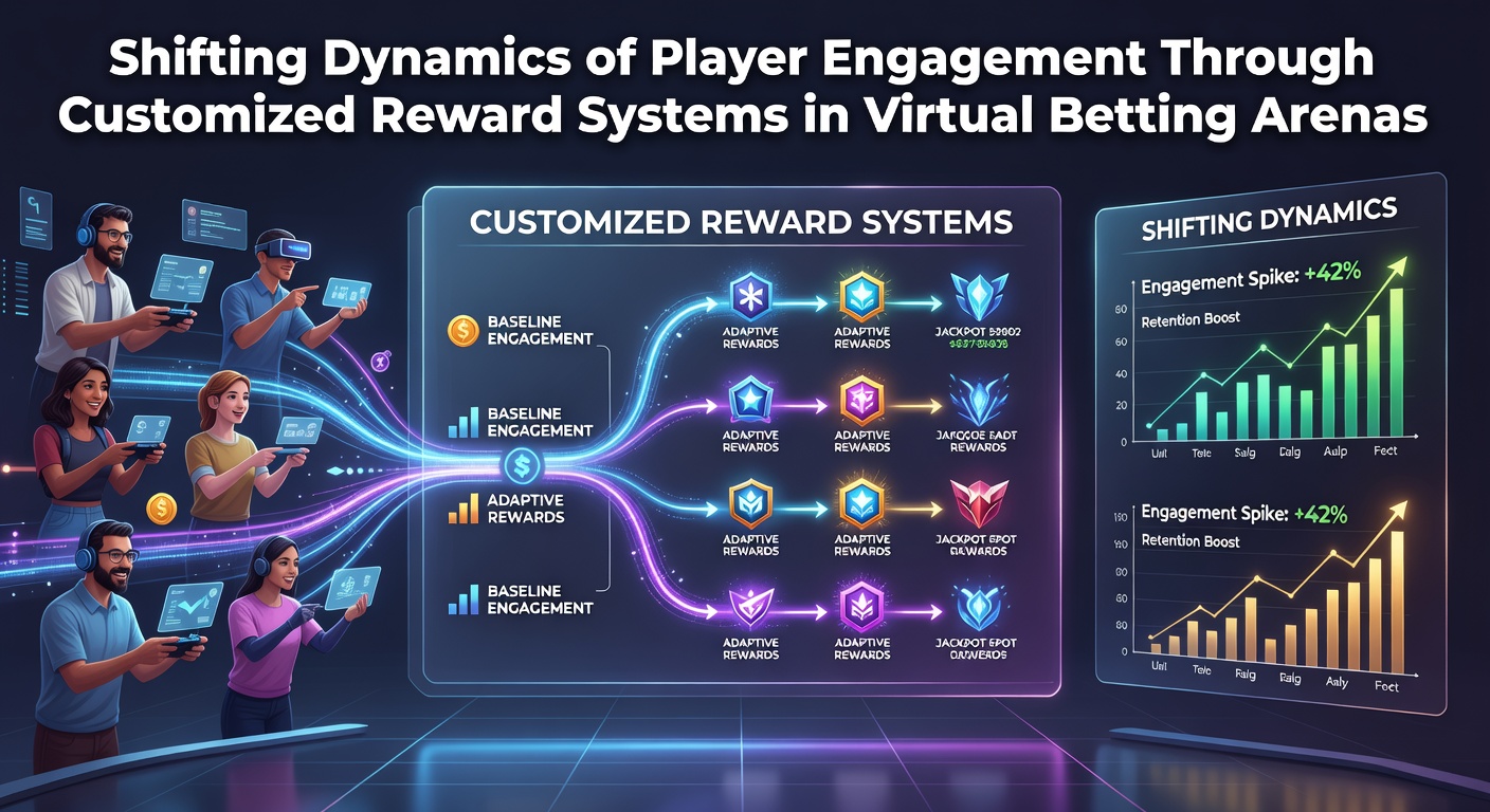 Virtual betting arena interface showing personalized reward notifications and player dashboards